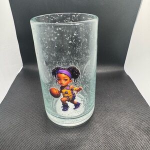 Basketball Girl Glass Tumbler